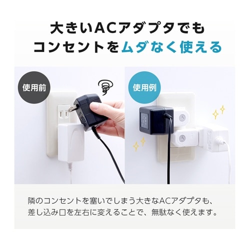 差し込み口が回るミニタップ 1袋(2個入