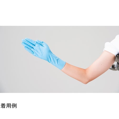 ニトリルPFロンググローブ 厚手 ブルー