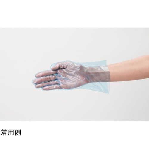 ポリエチLDグローブ ブルー SS 1ケ