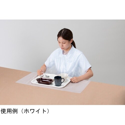 食事用ポリエプロン ホワイト 1ケース(