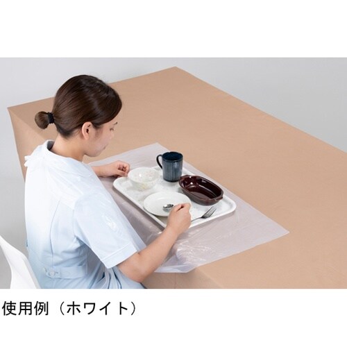 食事用ポリエプロン ホワイト 1ケース(