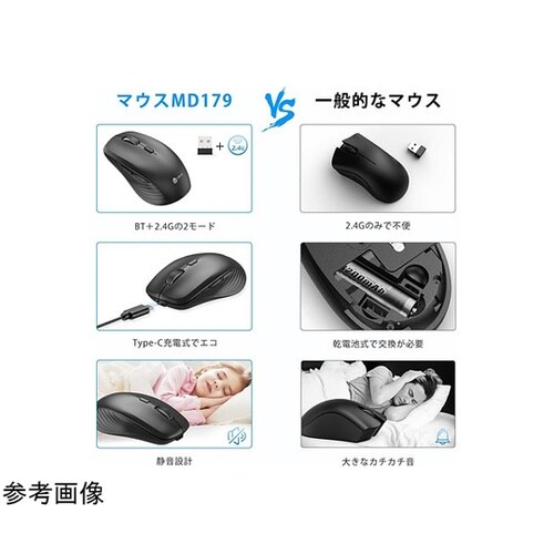 iClever ワイヤレスマウス ※ブラ
