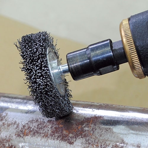 軸付ホイールブラシ 鋼線 50×10×6