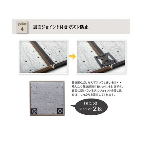 プラード カーペット 置き畳 ブラウン