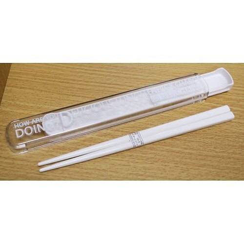 箸箱セット 19.5cm ホワイト エナ