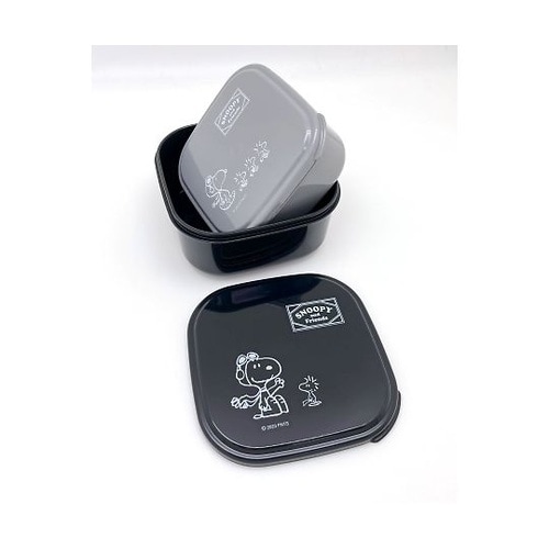 シール容器 2個入り スヌーピーブラック