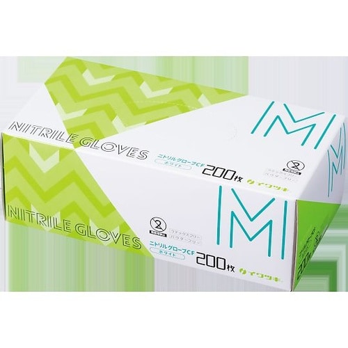 ニトリルグローブCF ホワイト PF M
