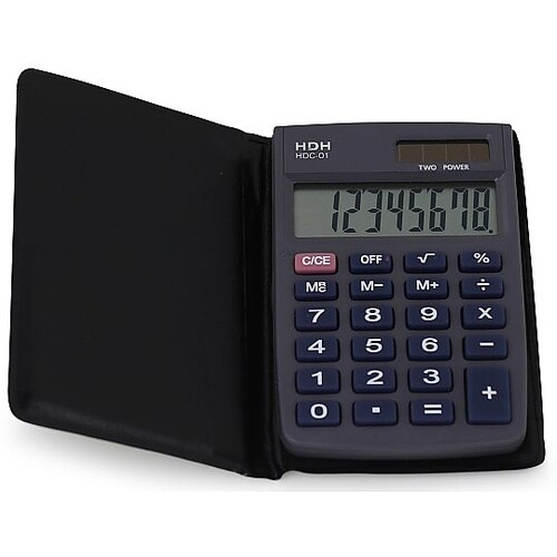 ミニ手帳型電卓 ブラック HDC−01