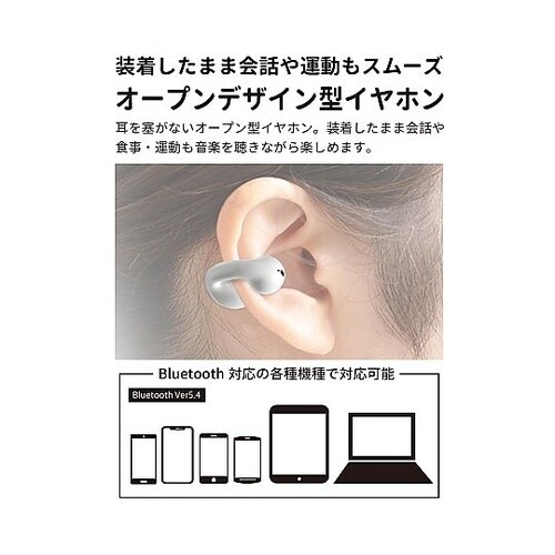 オープンイヤー型ワイヤレスイヤホンWH