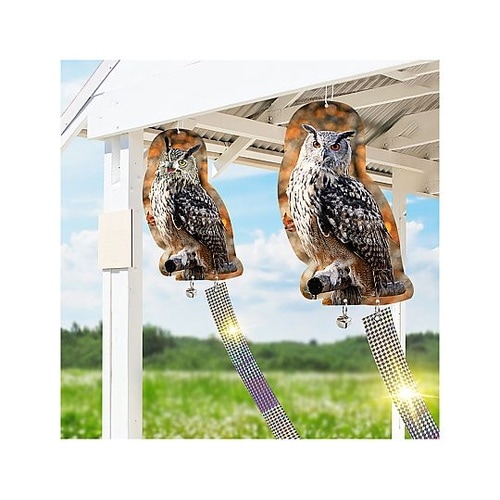 鳥よけ吊り下げキラキラ3D印刷リアルフク