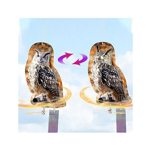 鳥よけ吊り下げキラキラ3D印刷リアルフク