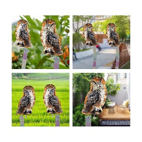 鳥よけ吊り下げキラキラ3D印刷リアルフク