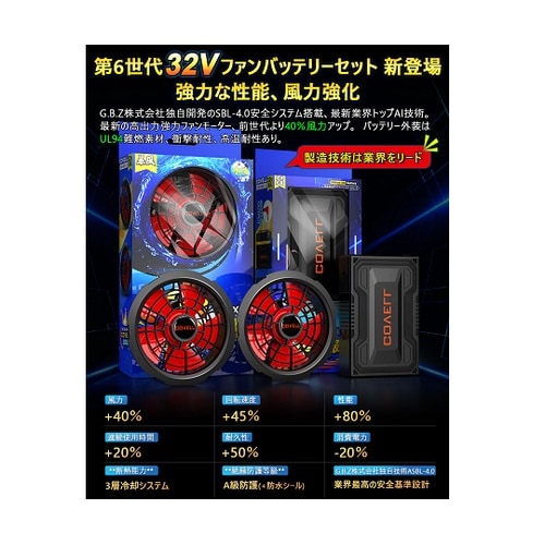 COVELL 空調冷風服フルセット(ホワ