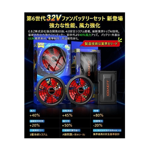 COVELL 空調冷風服フルセット(ホワ