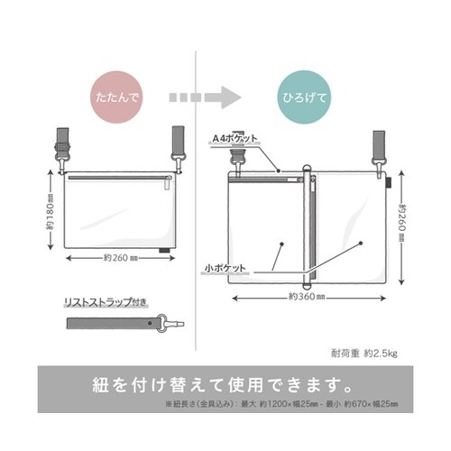 ユートリム ひろがるサコッシュ A4 U