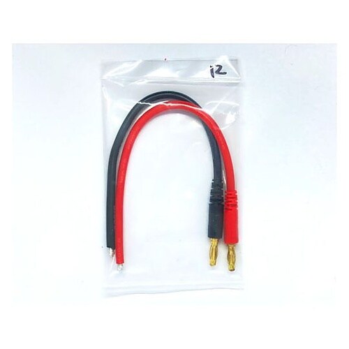 片端バナナプラグ付コード 赤黒セット A
