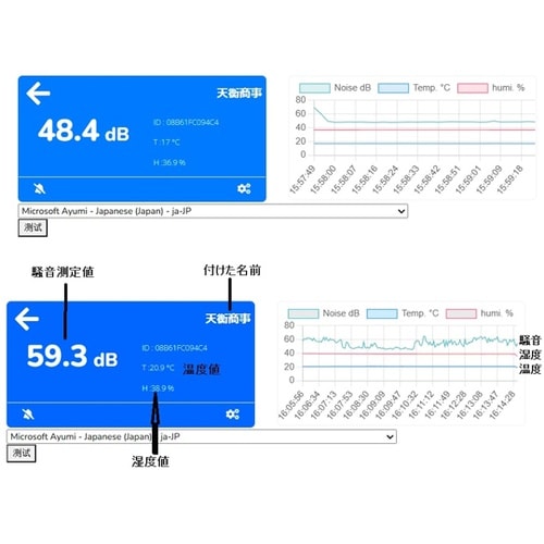 壁掛け騒音計 WS1803B