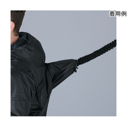 空調服半袖ブルゾン ブラック×ブラックカ