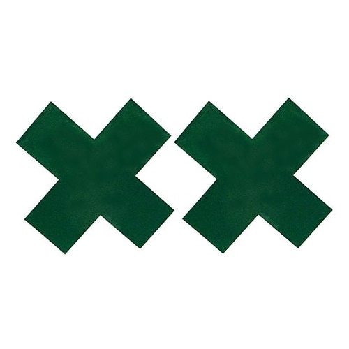 ヘルメット用ステッカー 緑十字(反射)1