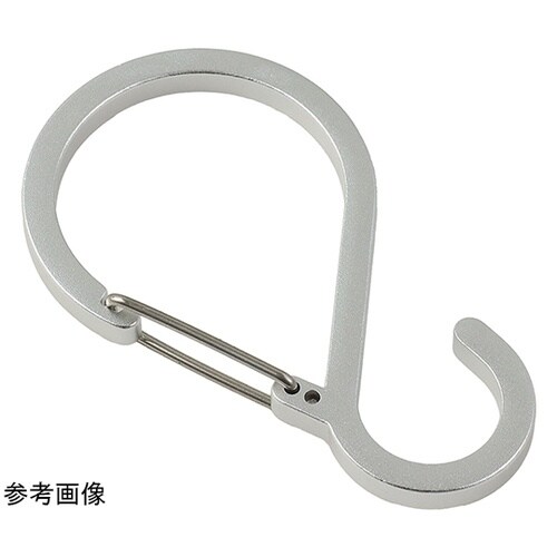 Sフックカラビナ 中 シルバー 4680