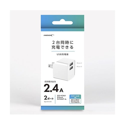 USB充電器 12W Type−Ax2ポ