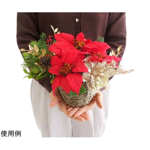 ポインセチア造花 アレンジ 高さ27cm