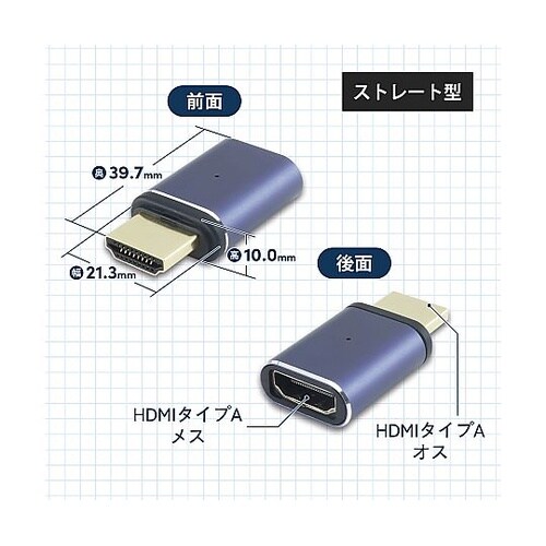 HDMIマグネット変換アダプタ ストレー