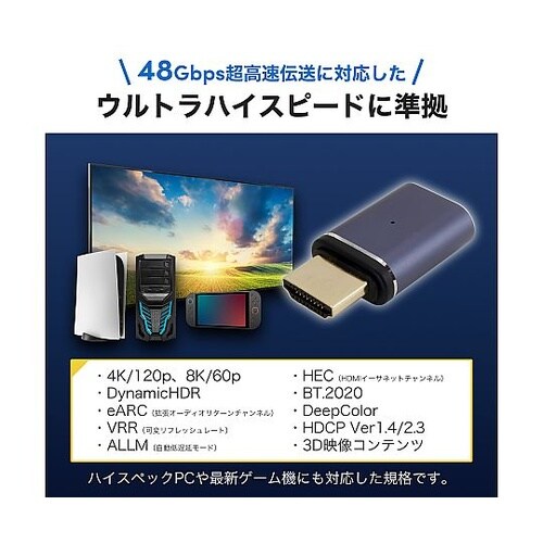HDMIマグネット変換アダプタ ストレー