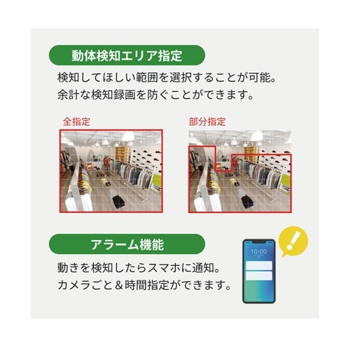 400万画素PoEタイプNVR防犯カメラ