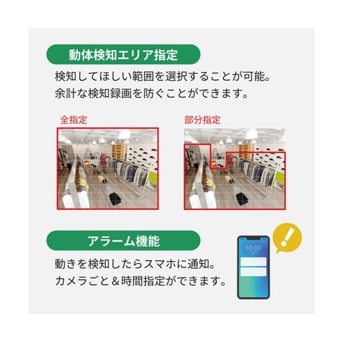 200万画素PoEタイプNVR防犯カメラ