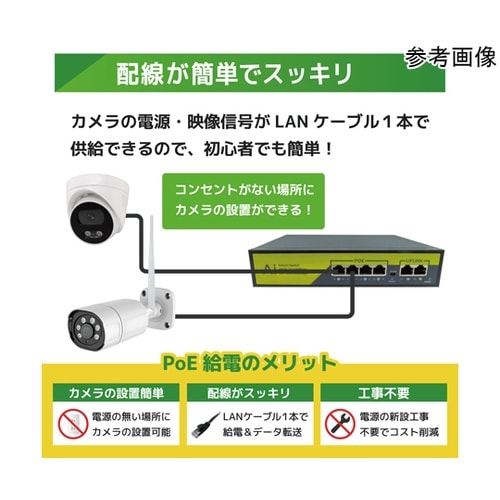 400万画素PoEタイプNVR防犯カメラ