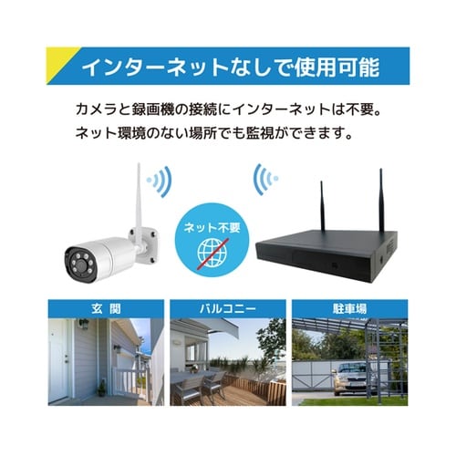 ワイヤレス500万画素(4台)カメラ・録
