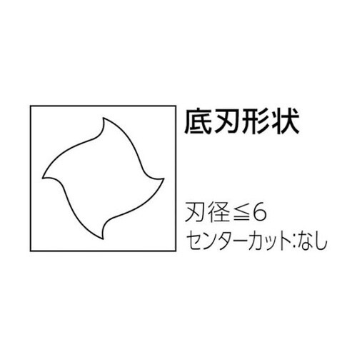 4枚刃ソリッドエンドミル ピンカド 4F