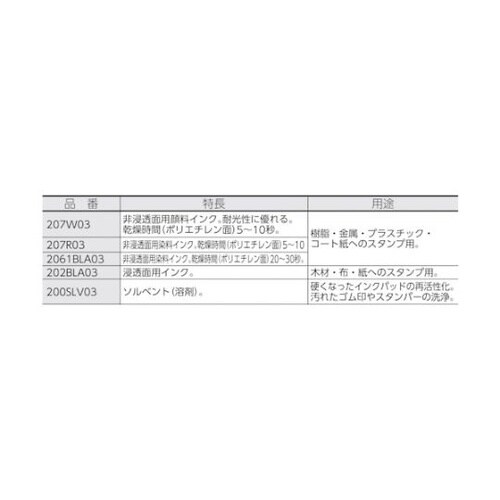 200SLV03 産業用スタンプインク
