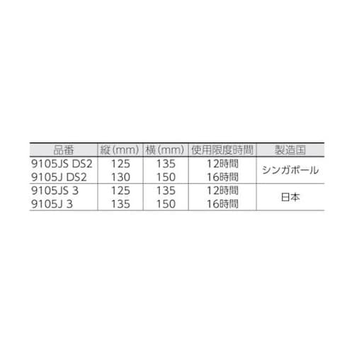 9105JS3 折り畳み式防塵マスク小