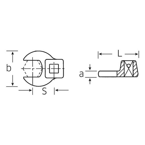 540A−9/16 クローフットスパナ