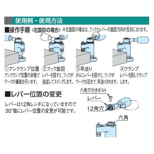 QLSWC150R−NPスイングクランプ