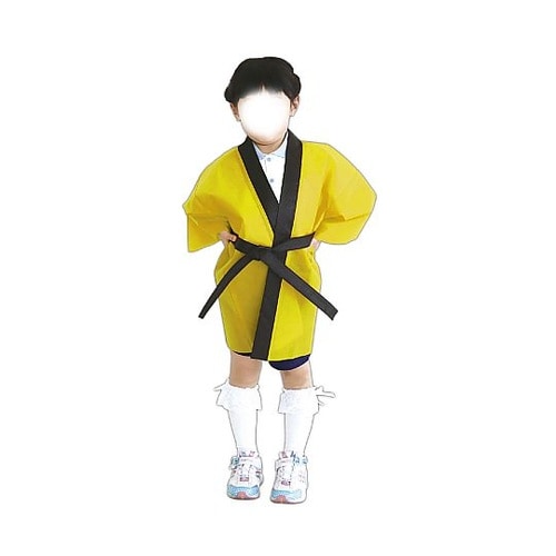 1290 カラー不織布ハッピ子供用J黄