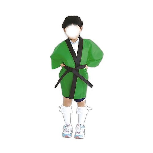 1292 カラー不織布ハッピ子供用J緑