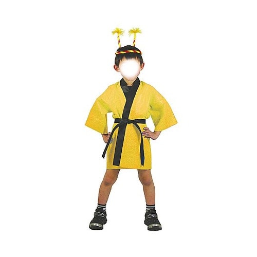 1297 カラー不織布ハッピ子供用S黄