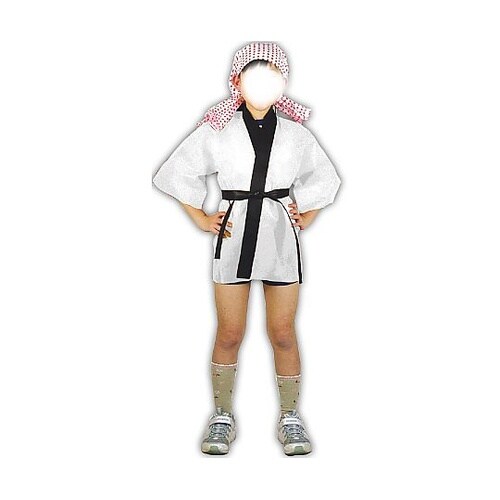 1298 カラー不織布ハッピ子供用S白
