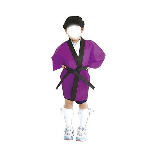 1500 カラー不織布ハッピ子供用J紫