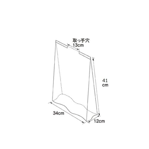 紙袋用雨カバー 34×41×横マチ12