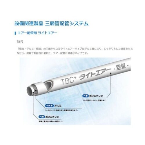 SLC204M7エアー配管用アルミ三層管