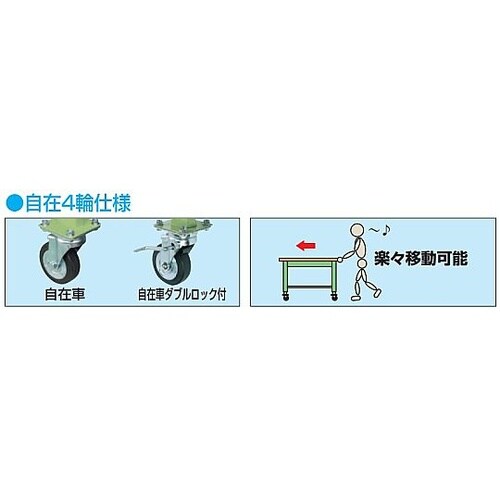 作業台用 オプション移動脚 2セット入