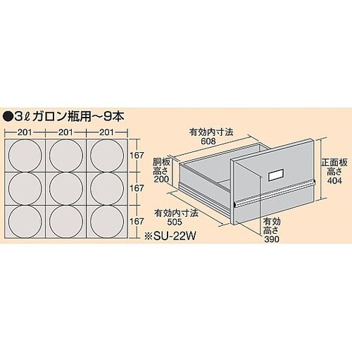 SU22W ステンレス薬品保管庫