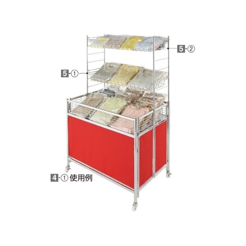 中折れワゴン レッド W90cm 61−
