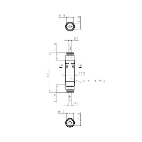 4mm・20L/min 真空発生器 EA