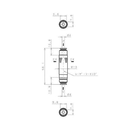 4mm・12.5L/min 真空発生器