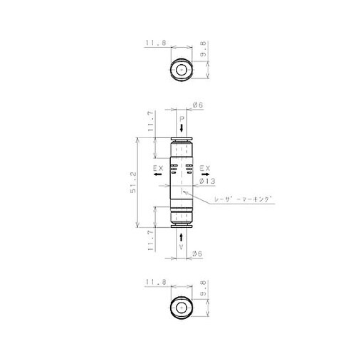 6mm・12L/min 真空発生器 EA